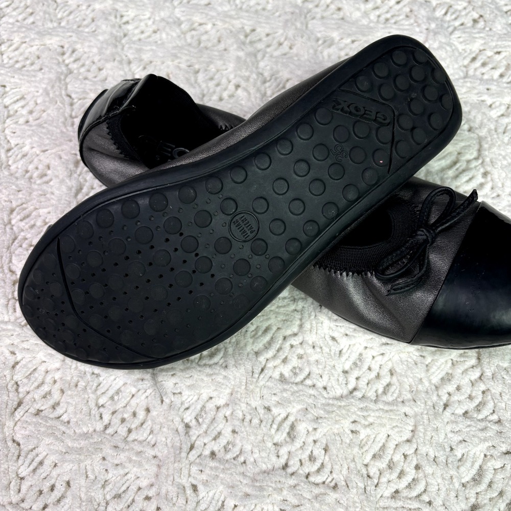 GEOX Ballet Flats NWOT Italian Patent Leather Shoes Women's 35 EU Fits US 6 - Picture 4 of 11